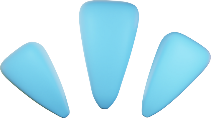 3D Blue Icon For Calling Attention